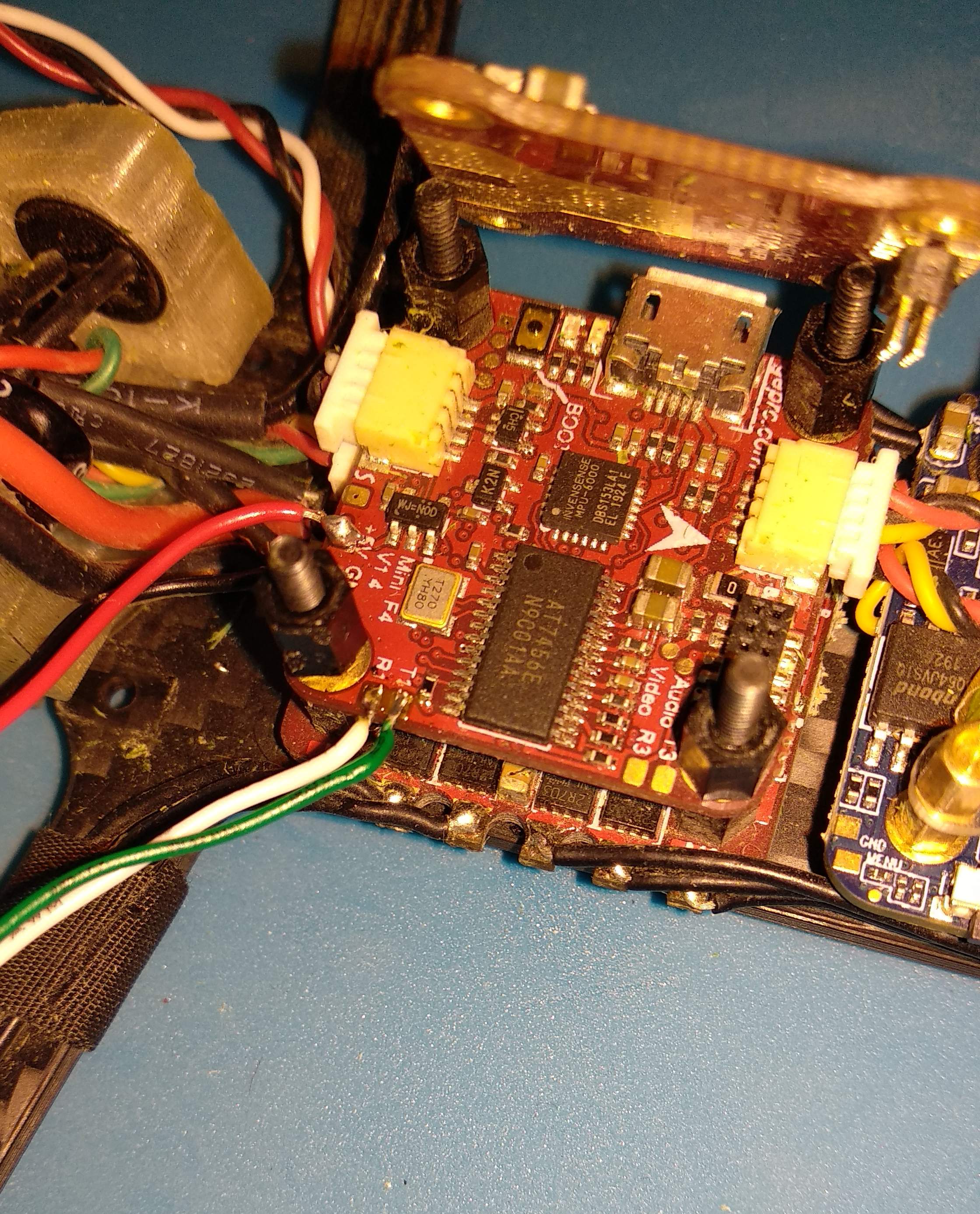 Soldering BN 220 to drone